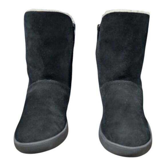 KOOLABURRA Shazi Short Black Suede Winter Boot Size 9 - Picture 4 of 9
